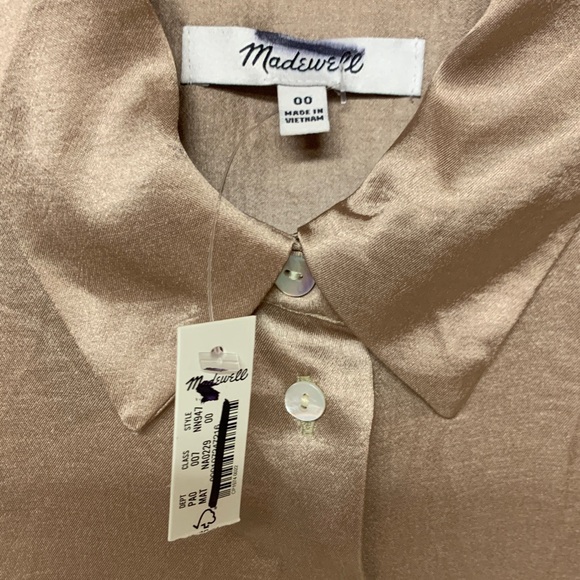 Madewell Shimmering Gold Button-Down Shirt - Picture 2 of 6